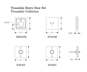 Rocky Mountain Square Trousdale Entry Set 3″ x 3″